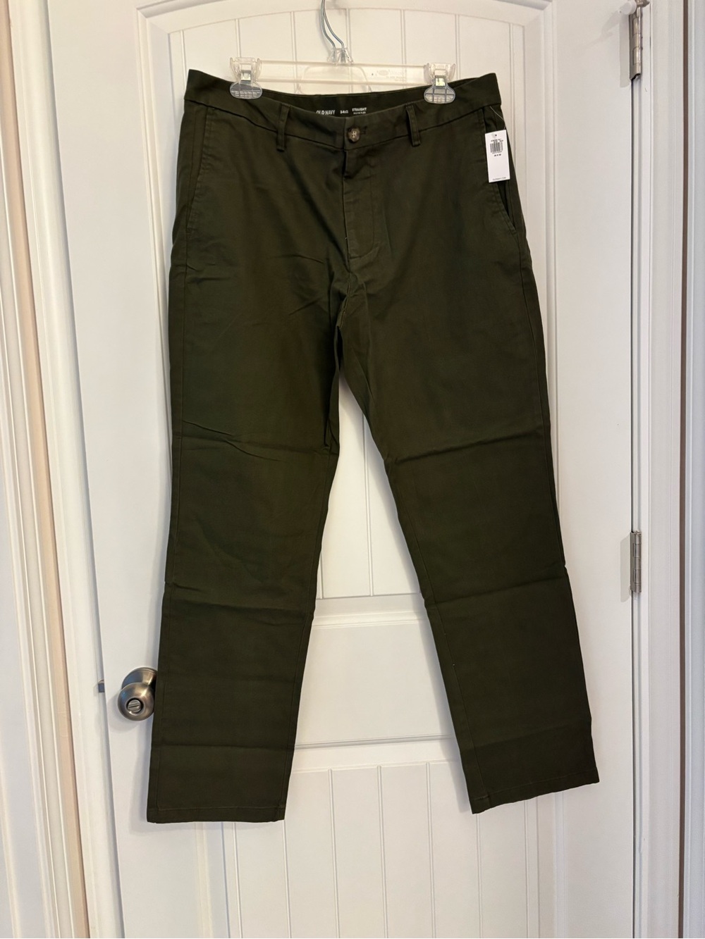 Men's Olive Old Navy Straight-Fit Chino Pants 34 x 32